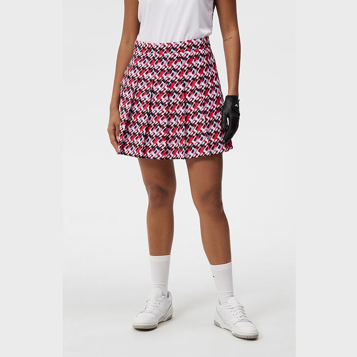 J.LINDEBERG（ジェイリンドバーグ）シーズンプリントプリーツスカート