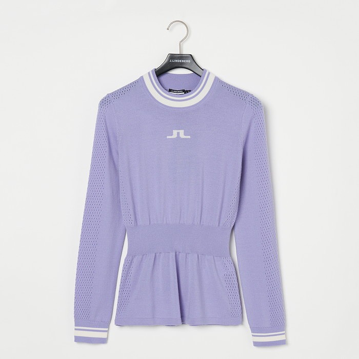 J.LINDEBERG（ジェイリンドバーグ）リブ編みモックネックニット