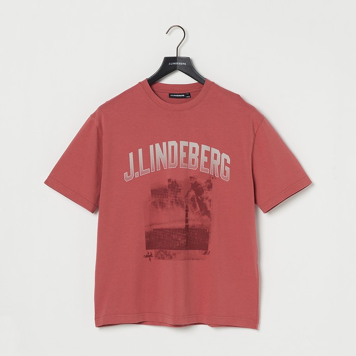 J.LINDEBERG（ジェイリンドバーグ）FASHION ロゴプリントオーガニックコットンTシャツ
